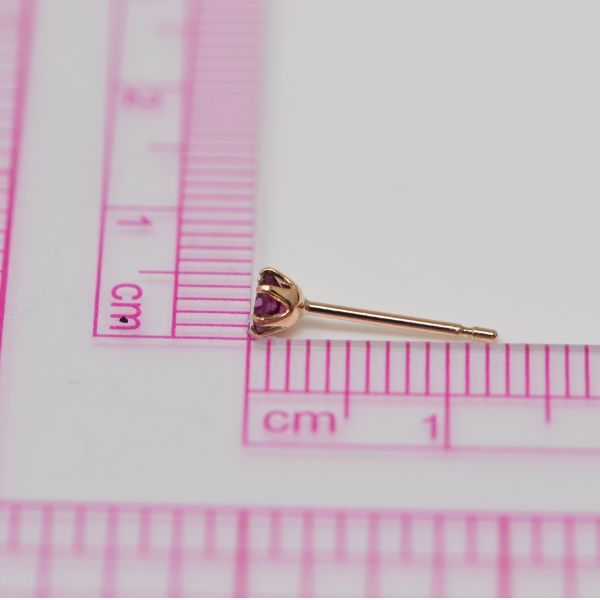 ロードライト ガーネット ピアス 両耳 レディース K10 10金 1月 誕生石 約3mm ラウンド 上品 シンプル デザイン 誕生日 プレゼント ギフト  サブ画像6