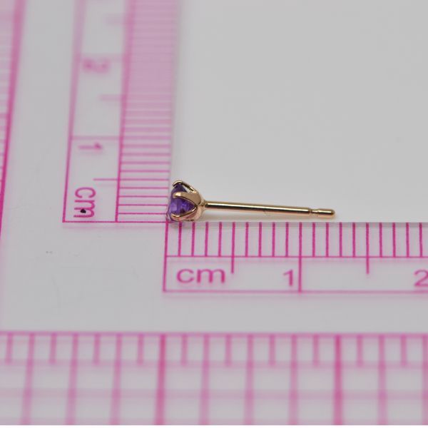 アメジスト ピアス 両耳 レディース K10 10金 2月 誕生石 約3mm ラウンド 上品 シンプル デザイン 誕生日 記念日 プレゼント ギフト  サブ画像6