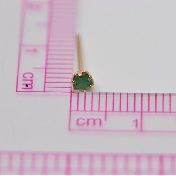 エメラルド ピアス 両耳 レディース K10 10金 5月 誕生石 約3mm ラウンド 上品 シンプル デザイン 誕生日 記念日 プレゼント ギフト  サブ画像5