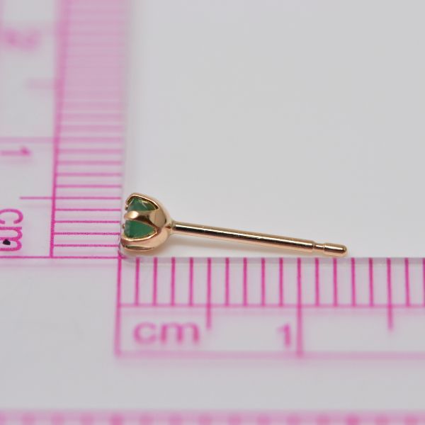 エメラルド ピアス 両耳 レディース K10 10金 5月 誕生石 約3mm ラウンド 上品 シンプル デザイン 誕生日 記念日 プレゼント ギフト  サブ画像6