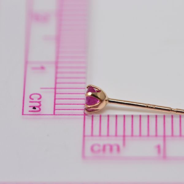 ルビー ピアス 両耳 レディース K10 10金 7月 誕生石 約3mm ラウンド 上品 シンプル デザイン 誕生日 記念日 プレゼント ギフト  サブ画像6