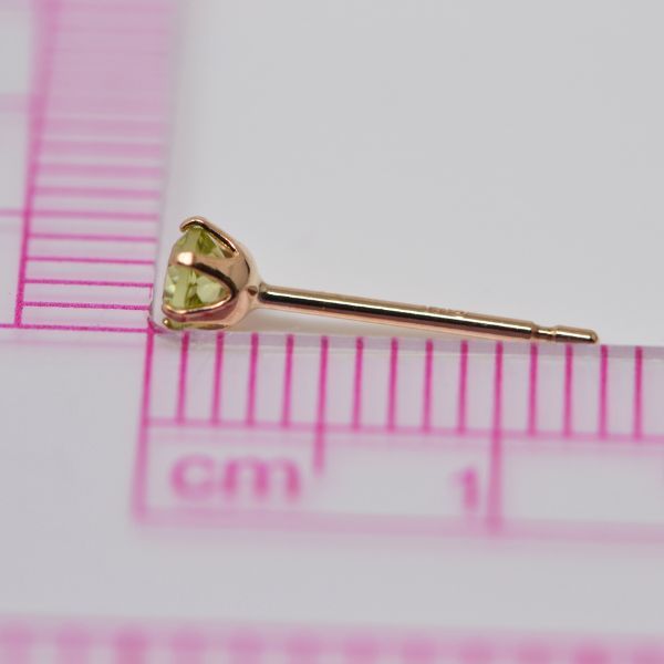 ペリドット ピアス 両耳 レディース K10 10金 8月 誕生石 約3mm ラウンド 上品 シンプル デザイン プレゼント ギフト サブ画像6
