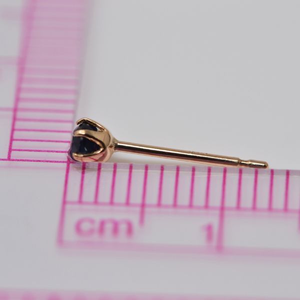 サファイア ピアス 両耳 レディース K10 10金 9月 誕生石 約3mm ラウンド 上品 シンプル デザイン 誕生日 記念日 プレゼント ギフト  サブ画像6