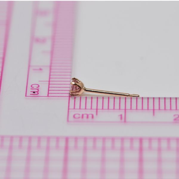 ピンクトルマリン ピアス 両耳 レディース K10 10金 10月 誕生石 約3mm ラウンド 上品 シンプル デザイン プレゼント ギフト サブ画像6