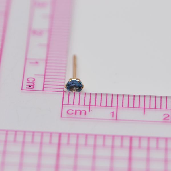 ブルートパーズ ピアス 両耳 レディース K10 10金 11月 誕生石 約3mm ラウンド 上品 シンプル デザイン 誕生日 記念日 プレゼント ギフト  サブ画像5