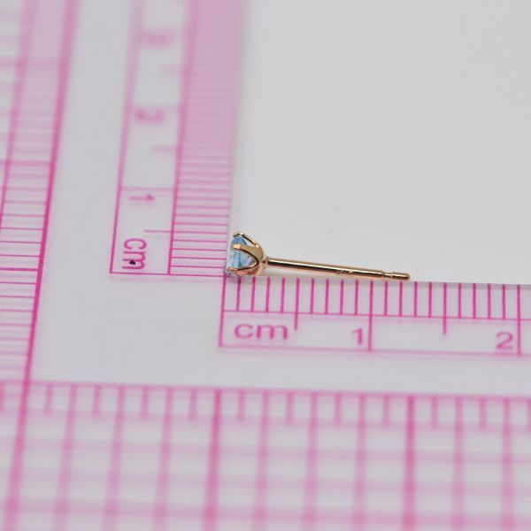 ブルートパーズ ピアス 両耳 レディース K10 10金 11月 誕生石 約3mm ラウンド 上品 シンプル デザイン 誕生日 記念日 プレゼント ギフト  サブ画像6