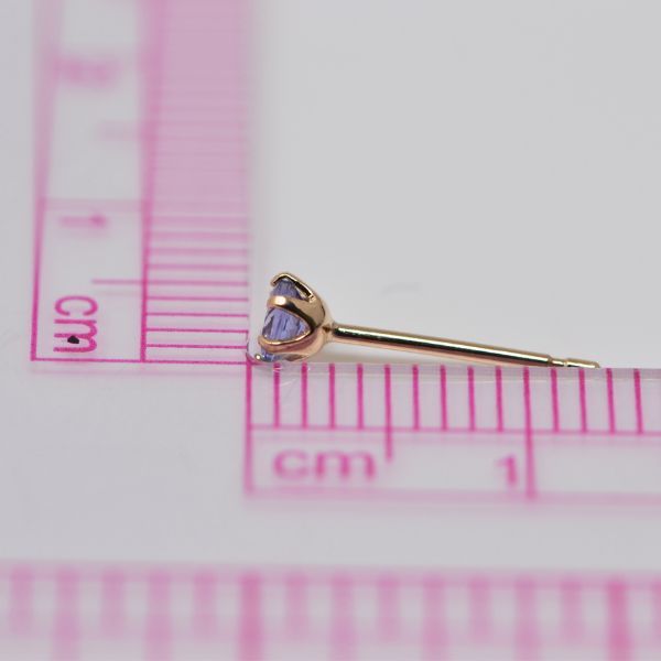 タンザナイト ピアス 両耳 レディース K10 10金 12月 誕生石 約3mm ラウンド 上品 シンプル デザイン 誕生日 記念日 プレゼント ギフト  サブ画像6